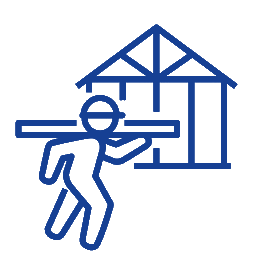 Person beim Holzbau Icon | Hauff Holzbau